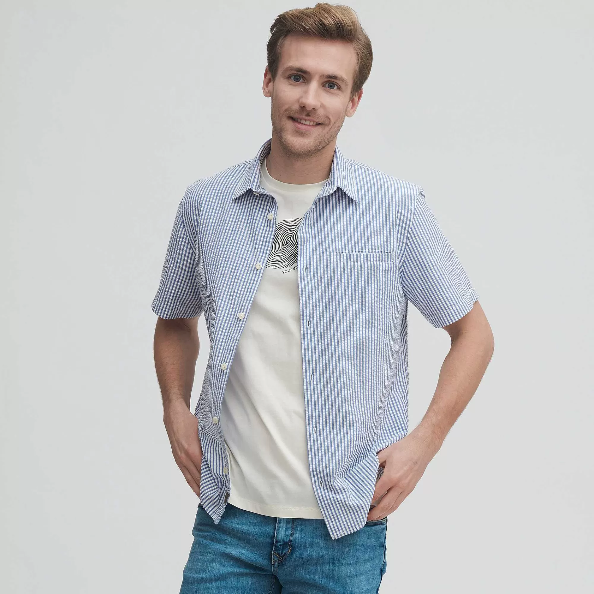 LIVING CRAFTS Onel | Chemise A Manches Courtes | Hommes Chemises