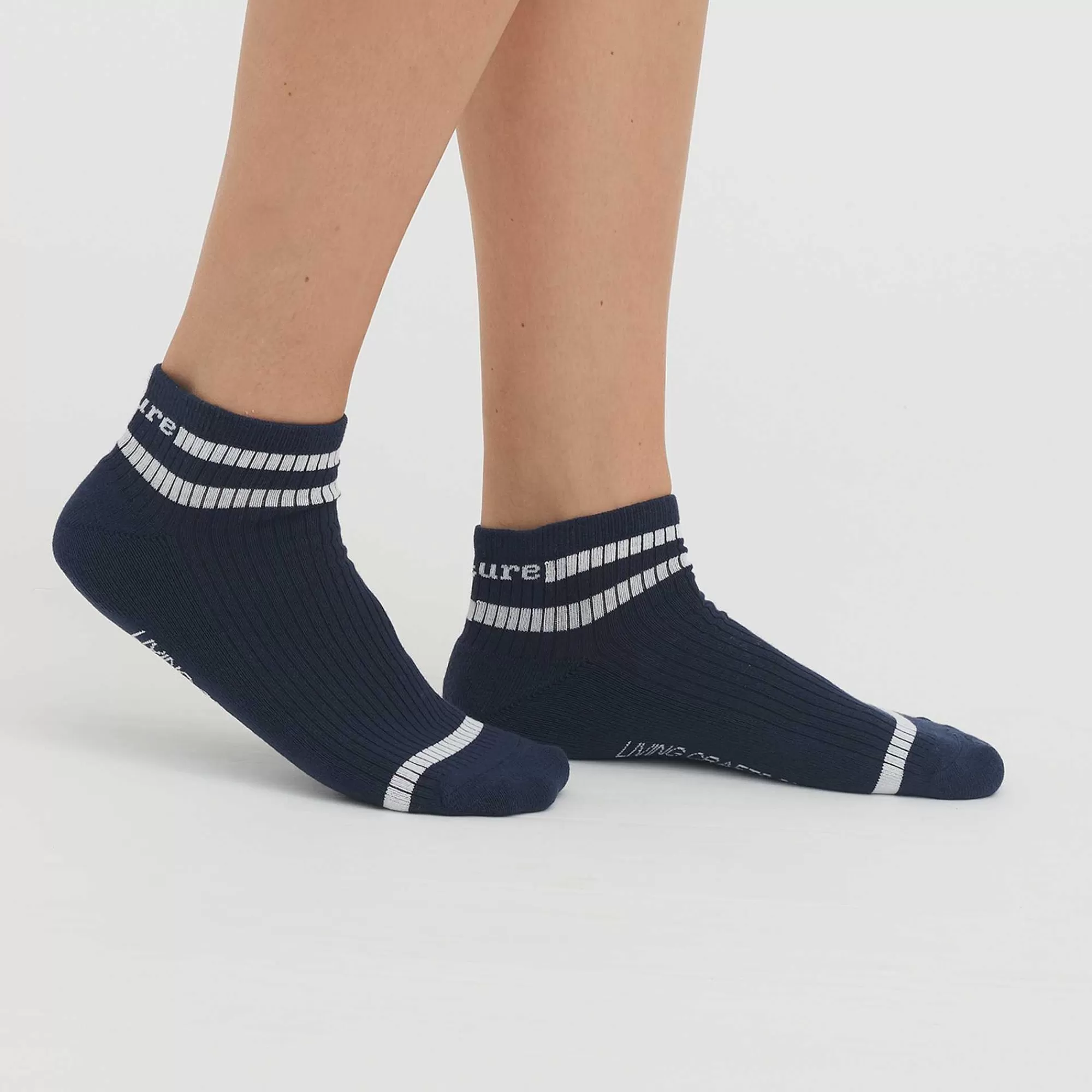 LIVING CRAFTS Orell | Chaussettes Montantes Sneaker, Lot De 2 | Hommes Chaussettes