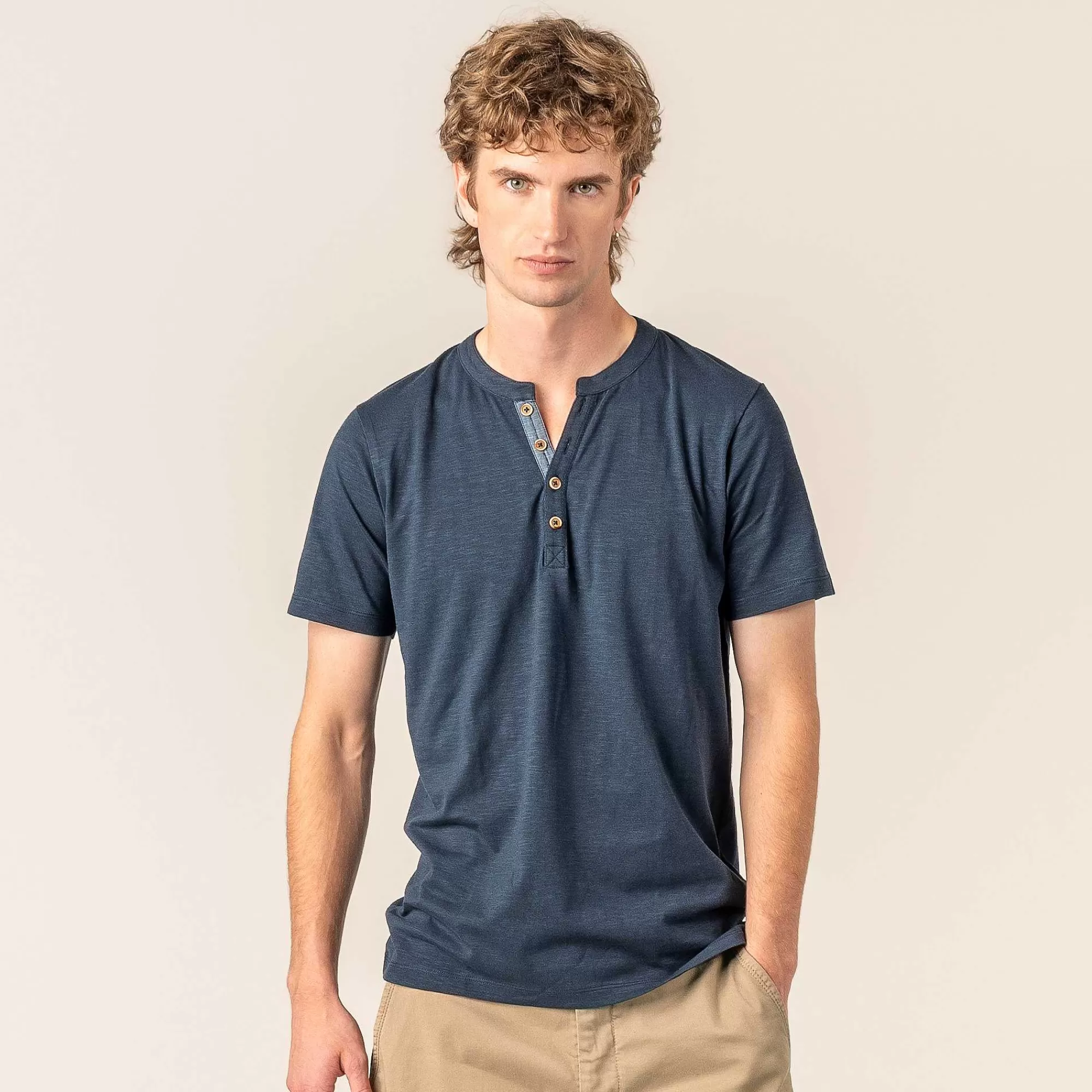 LIVING CRAFTS Othello | T-Shirt Henley | Hommes T-Shirts Et Polos